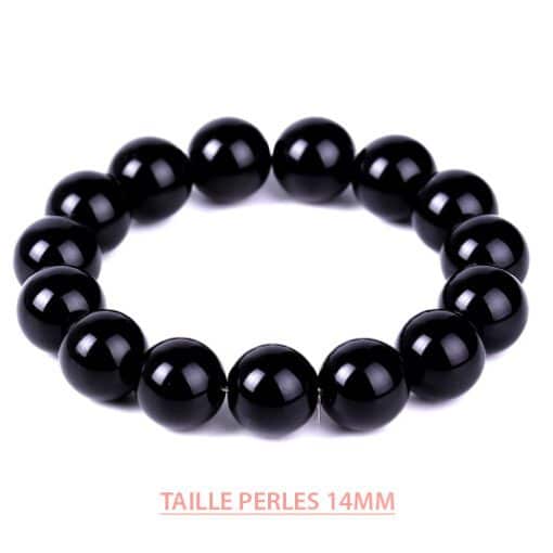 Bracelet-obsidienne-14mm-perles-mala naturelles