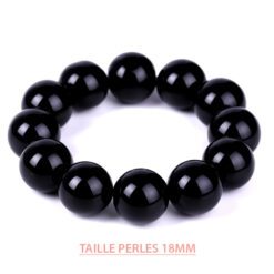 Bracelet-obsidienne-18mm-perles-mala naturelles