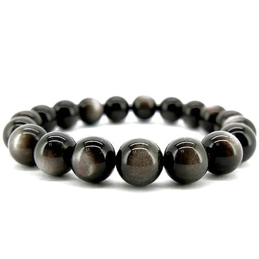 bracelet obsidienne noire pierres naturelles